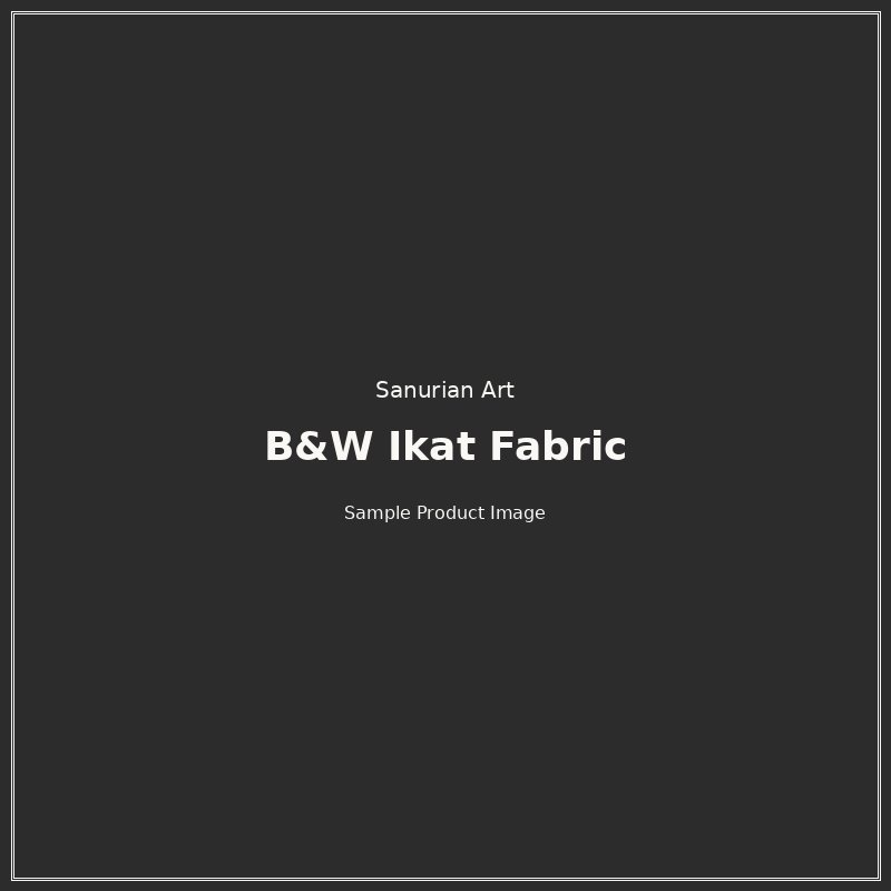 Black & White Ikat Fabric (3 metres)