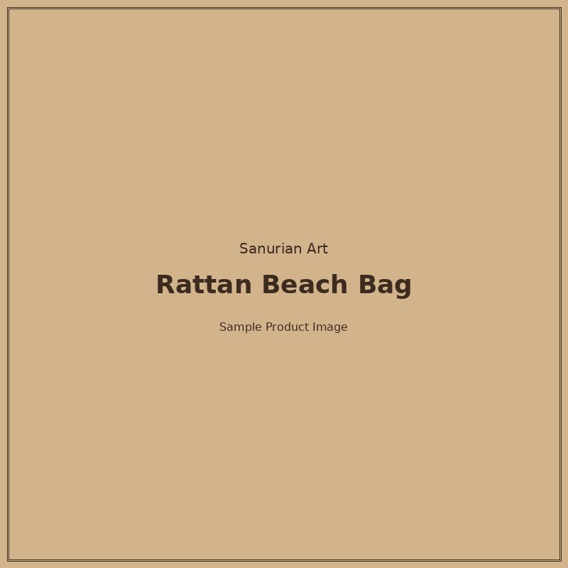 Woven Rattan Beach Bag