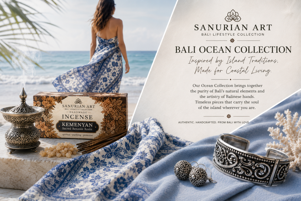 Bali Coastal Collection handcrafted artisan products including batiks sarongs jewellery and bronze sculptures by Sanurian Art